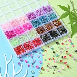 1880Pcs 24 Style Transparent Crackle Glass Beads&nbsp;CCG-YW0001-16