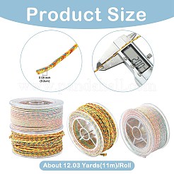2 Rolls 2 Colors Braided Nylon Chinese Knot Cord&nbsp;WCOR-CJ0001-01