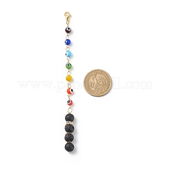 7 Chakra Handmade Lampwork Evil Eye Beaded Pendant Decorations&nbsp;HJEW-JM00793