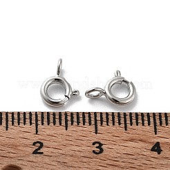 真鍮のスプリングリングの留め金  プラチナメッキ  9x6.5x1.5mm  穴：1.4mm&nbsp;KK-G479-01A-P