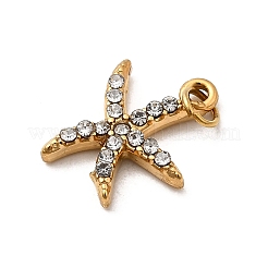 304 Stainless Steel Rhinestone Pendants&nbsp;STAS-B097-06G-03