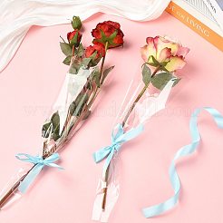 透明なPEコーンフラワースリーブ  花屋向けのシングルステムブーケ用ラッピングバッグ  透明  38x3~12cm&nbsp;ABAG-FZC0002-001A