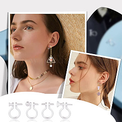 80Pcs 4 Styles Plastic Clip-on Earring Findings&nbsp;KY-AR0001-29
