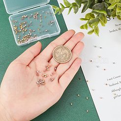 180個 3色ラックメッキ真鍮スペーサービーズ  長持ちメッキ  キューブ  ミックスカラー  1.8x1.8x1.8mm  穴：1.2mm  60個/カラー&nbsp;KK-PH0003-39