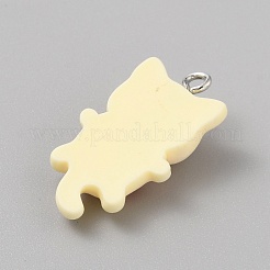 Opaque Resin Cat Pendants&nbsp;X1-CRES-TAC0010-07A