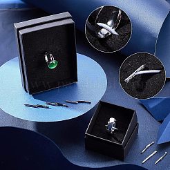 弾性有刺鉄線  ステンレス鋼パーツ  指輪固定用  ステンレス鋼色  ブラック＆ホワイト  34~36x1mm  2色  200個/カラー  400pc&nbsp;FIND-UN0001-02B