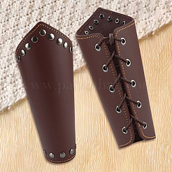 Imitation Leather Wrap Wide Cord Bracelet with Wax Strap&nbsp;AJEW-CL0003-72B