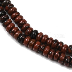 天然石マホガニーオブシディアンビーズ連売り  ロンデル  4x2~2.5mm  穴：1mm  約164個/連  15.04''（38.2センチメートル）&nbsp;G-K343-C50-01