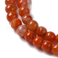天然南赤瑪瑙ビーズ連売り  ラウンド  3~3.5mm  穴：0.6~0.7mm  約120~150個/連  15.16~15.55''（38.5~39.5センチメートル）&nbsp;G-B090-A04-03