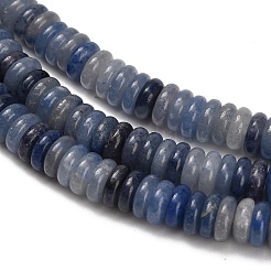 天然ブルーアベンチュリン（染色・加熱）ビーズ連売り  ロンデル  6x2mm  穴：1mm  約164個/連  15.24''（38.7センチメートル）&nbsp;G-Q159-B39-01