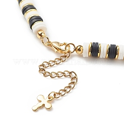 4Pcs 4 Color Lampwork Evil Eye & Polymer Clay Heishi Beaded Necklaces Set&nbsp;NJEW-JN04082