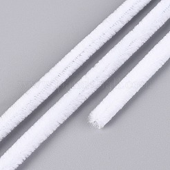 パイプクリーナー  DIYシェニールステム見掛け倒しガーランドクラフトワイヤー  ホワイト  300~305x5~7mm  約95~100ストリップ/バンドル&nbsp;AJEW-ZX009-08A-20