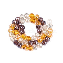 Electroplate Transparent Glass Beads Strands&nbsp;EGLA-Q135-8MM-C09