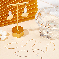 40Pcs 2 Colors 304 Stainless Steel Earring Hooks&nbsp;STAS-SP0001-41