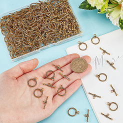 150 個のチベットスタイル合金マンテル  リング  アンティーク黄金  リング：19x14x3mm  穴：2mm  バー：20x8x3mm  穴：2mm&nbsp;FIND-GO0002-99AG