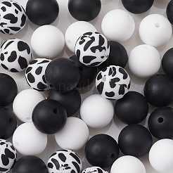 Round Food Grade Eco-Friendly Silicone Focal Beads&nbsp;SIL-YW0001-14A