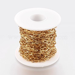 Ion Plating(IP) Handmade 304 Stainless Steel Cable Chains&nbsp;STAS-P200-27G