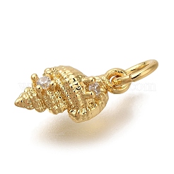 Rack Plating Brass Micro Pave Cubic Zirconia Charms&nbsp;KK-I720-55G
