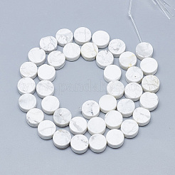 天然石ハウライトビーズ連売り  フラットラウンド  10~10.5x5mm  穴：1mm  約40個/連  16.3インチ&nbsp;G-T122-03F