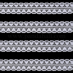 ポリエステルリボン1ロール  レースリボン  洋服アクセサリー用  ホワイト  1-1/8インチ（30mm）  約9.84ヤード（9m）/ロール&nbsp;OCOR-CP0001-359A