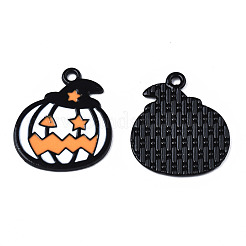 Spray Painted Alloy Enamel Pendants&nbsp;PALLOY-N164-020A