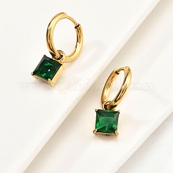 304 Stainless Steel Crystal Rhinestone Hoop Earrings&nbsp;EJEW-G423-08G-02