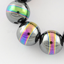 Non-magnetic Synthetic Hematite Beads Strands&nbsp;G-Q926-8mm-04