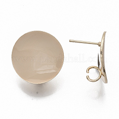 Light Gold Plated Iron Stud Earring Findings&nbsp;IFIN-T014-01-NR