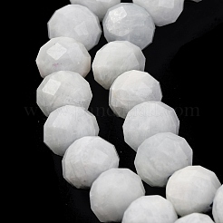 天然石アクアマリンビーズ連売り  多面カット  ロンデル  8x6mm  穴：1mm  約63~64個/連  14.96''~15.35''（38~39センチメートル）&nbsp;G-K380-A23-01