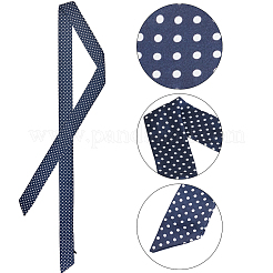 Polka Dot Pattern Polyester Long Silk Scarf for Women Girls&nbsp;AJEW-WH20042-79B