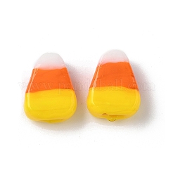 手作りランプワークビーズ  トウモロコシ  オレンジ  18x13x7mm  穴：1.4mm&nbsp;LAMP-Z014-01C