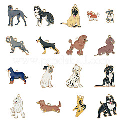 17Pcs 17 Styles Alloy Enamel Pendants&nbsp;ENAM-TA0010-79