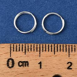 真鍮スプリットリング  ダブルループ丸カン  銀  7.5x1.2mm  内径：6.5mm&nbsp;KK-XCP0002-11S