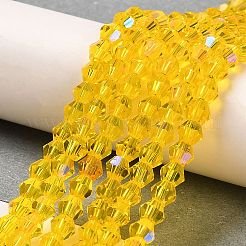Transparent Electroplate Glass Beads Strands&nbsp;GLAA-F029-2mm-D22