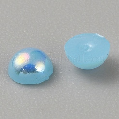 ABSプラスチックパール調カボション  半円  濃いピンク  4x2mm  300個/袋&nbsp;OACR-WH0044-02A-08