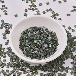 MIYUKIティラビーズ  日本製シードビーズ  2穴  （TL4506)透明な海の泡ピカソ  5x5x1.9mm  穴：0.8mm  約590個/50g&nbsp;SEED-X0054-TL4506