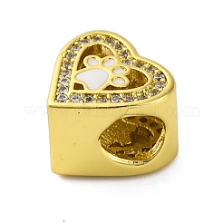 Rack Plating Brass Micro Pave Cubic Zirconia Beads with Enamel&nbsp;KK-Z081-06