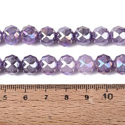 Anti-Tarnish Electroplate Glass Beads Strands&nbsp;GLAA-N064-10mm-13