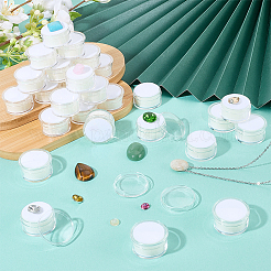 144Pcs Round Transparent Plastic Loose Diamond Packing Small Boxes Sets&nbsp;CON-WH0095-198B