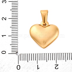 304ステンレスペンダント  ブラックレターのハート  ゴールドカラー  U字  16x16x4.5mm  穴：7x3mm&nbsp;STAS-P278-01U-G-1
