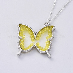 Glass Dangle Earring & Pendant Necklace Jewelry Sets&nbsp;SJEW-JS01076-05