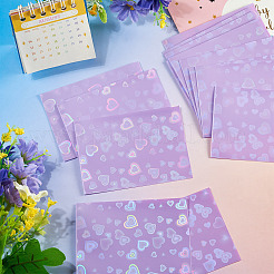 50Pcs PP Heart Pattern Laser Card Film&nbsp;AJEW-TADJ0001-27E