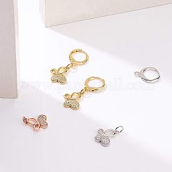 Brass Huggie Hoop Earring Findings&nbsp;KK-NB0002-27