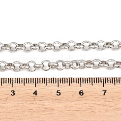 5MM 304 Stainless Steel Rolo Chain Necklaces for Men Women&nbsp;NJEW-H093-07B-P