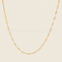 3.8MM 304 Stainless Steel Textured Dapped Chain Necklaces for Women&nbsp;QN7514-1