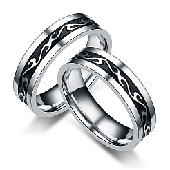 201 Stainless Steel Dragon Pattern Finger Rings for Men&nbsp;FS-WGE821B-02