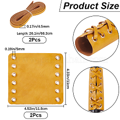 PU Leather Leather Motorcycle Grip Covers&nbsp;AJEW-WH20001-44A