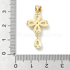 Brass Micro Pave Cubic Zirconia Pendants&nbsp;KK-H537-12G