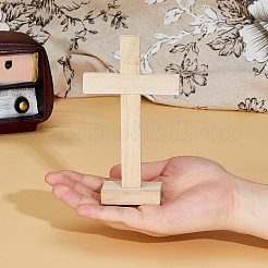5Pcs Wooden Cross Display Decorations&nbsp;DIY-FH0009-71