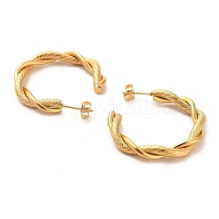 Ion Plating(IP) 304 Stainless Steel Ring Stud Earrings&nbsp;EJEW-D101-05G